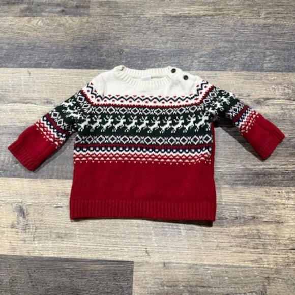 Carter's Chrismas/Holiday Sweater Red & Green 6-12 Months - Picture 1 of 4